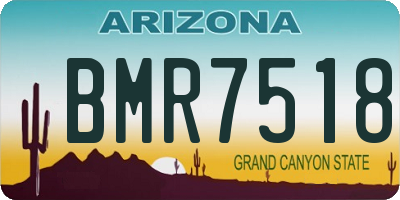 AZ license plate BMR7518