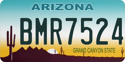 AZ license plate BMR7524