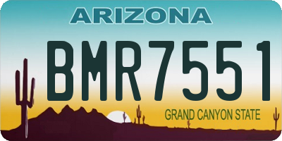 AZ license plate BMR7551