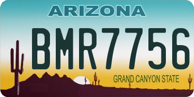 AZ license plate BMR7756