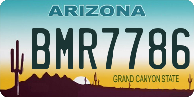 AZ license plate BMR7786