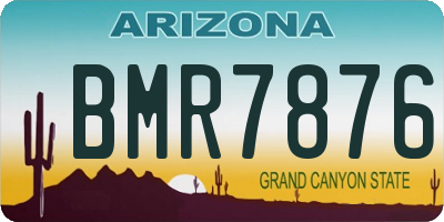 AZ license plate BMR7876