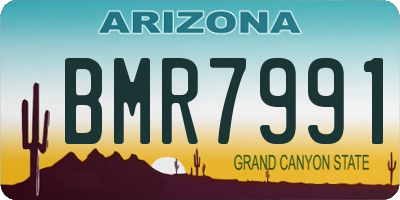AZ license plate BMR7991