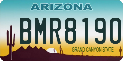 AZ license plate BMR8190