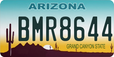 AZ license plate BMR8644