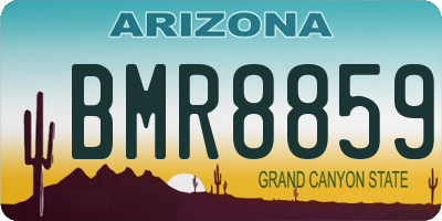 AZ license plate BMR8859
