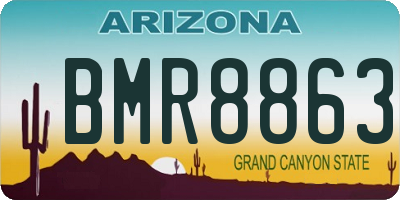 AZ license plate BMR8863