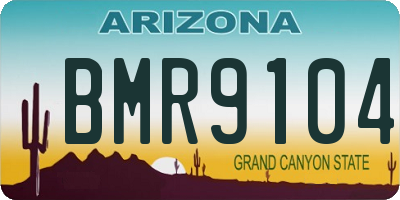 AZ license plate BMR9104