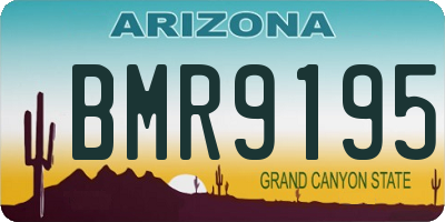 AZ license plate BMR9195