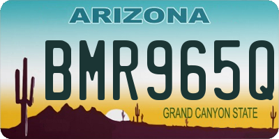 AZ license plate BMR965Q