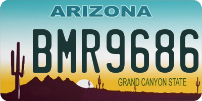 AZ license plate BMR9686