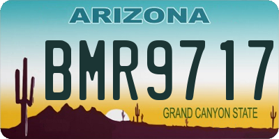 AZ license plate BMR9717