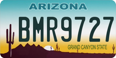 AZ license plate BMR9727