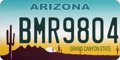 AZ license plate BMR9804