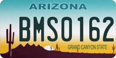 AZ license plate BMS0162