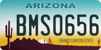 AZ license plate BMS0656