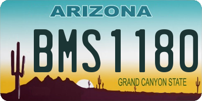 AZ license plate BMS1180