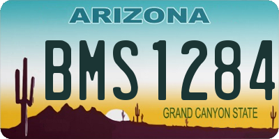AZ license plate BMS1284