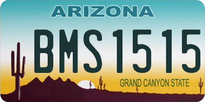 AZ license plate BMS1515