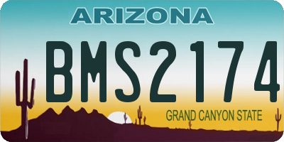 AZ license plate BMS2174