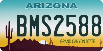 AZ license plate BMS2588