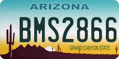 AZ license plate BMS2866