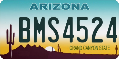 AZ license plate BMS4524
