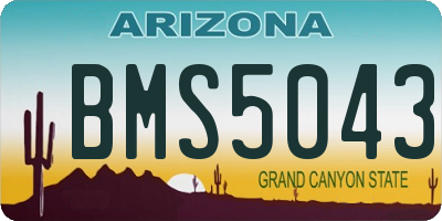 AZ license plate BMS5043