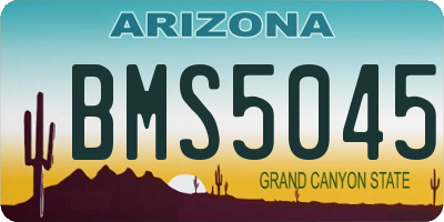 AZ license plate BMS5045