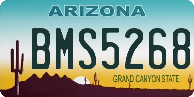 AZ license plate BMS5268