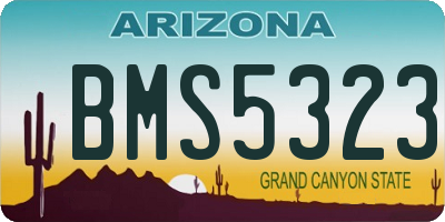 AZ license plate BMS5323