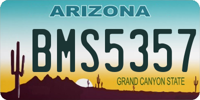 AZ license plate BMS5357