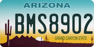 AZ license plate BMS8902