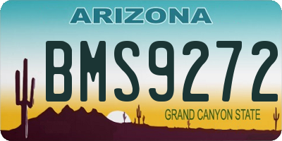 AZ license plate BMS9272