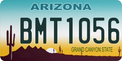 AZ license plate BMT1056