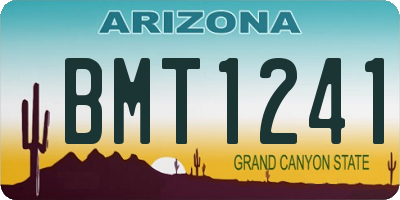 AZ license plate BMT1241