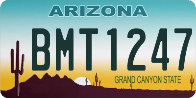 AZ license plate BMT1247