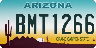 AZ license plate BMT1266