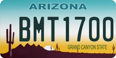 AZ license plate BMT1700