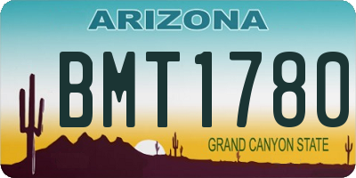 AZ license plate BMT1780