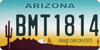 AZ license plate BMT1814