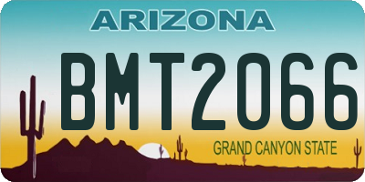 AZ license plate BMT2066