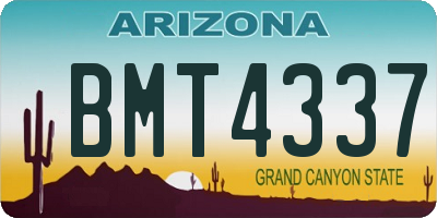 AZ license plate BMT4337