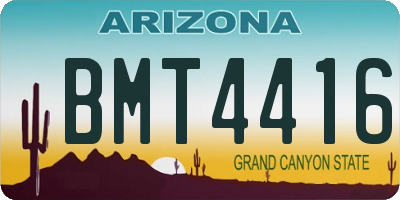AZ license plate BMT4416