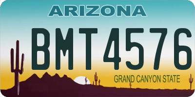 AZ license plate BMT4576