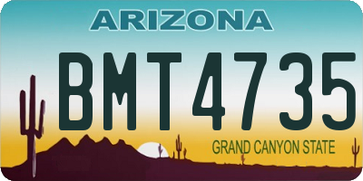 AZ license plate BMT4735