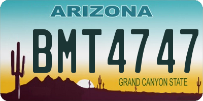 AZ license plate BMT4747