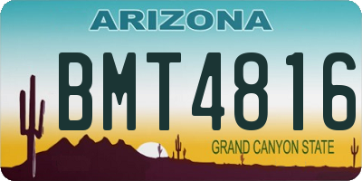 AZ license plate BMT4816