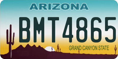 AZ license plate BMT4865