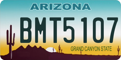 AZ license plate BMT5107